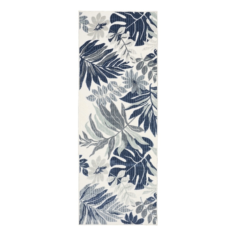 Nourison Suncoast 2' x 6' BLUE Tropical Rug