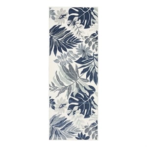Nourison Suncoast 2' x 6' BLUE Tropical Rug