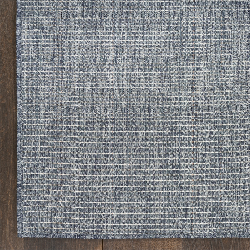 Nourison Tulum 4' x 6' Denim Outdoor Rug