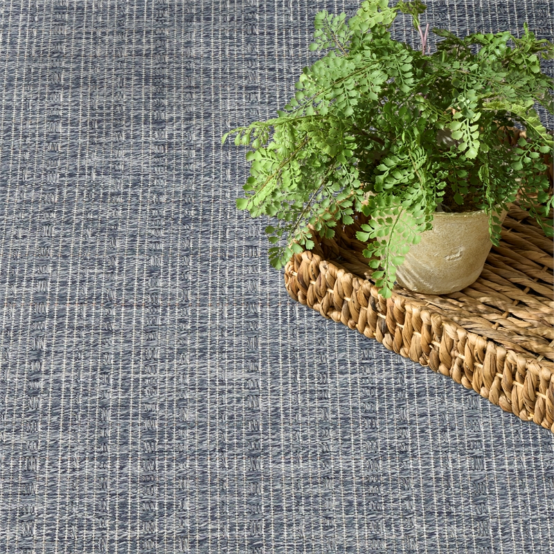 Nourison Tulum 6' x 9' Denim Outdoor Rug