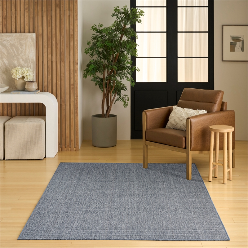 Nourison Tulum 6' x 9' Denim Outdoor Rug