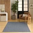 Nourison Tulum 4' x 6' Denim Outdoor Rug