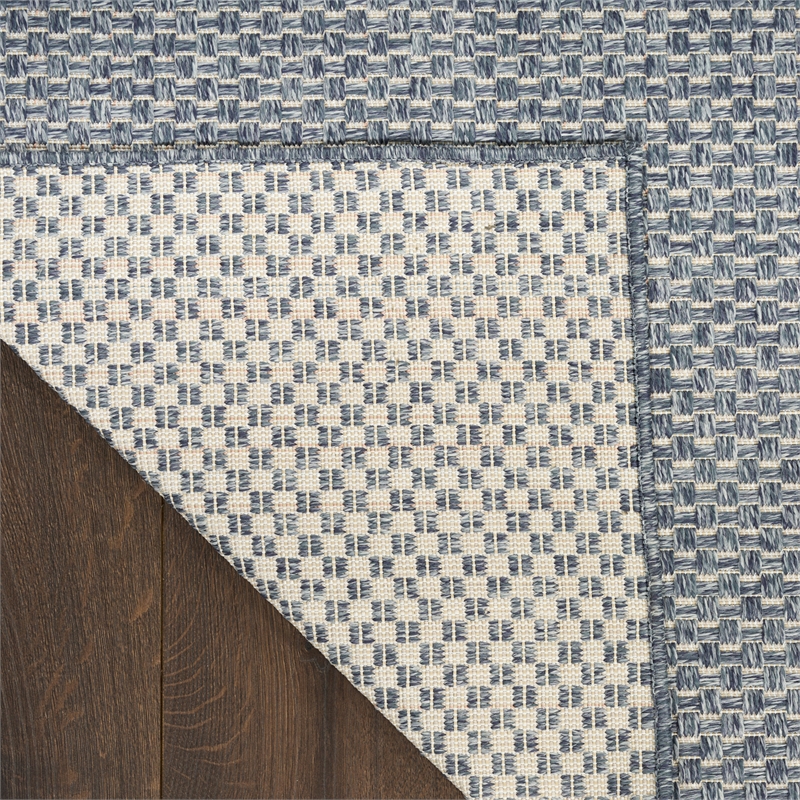 Nourison Tulum 6' x 9' Denim Outdoor Rug