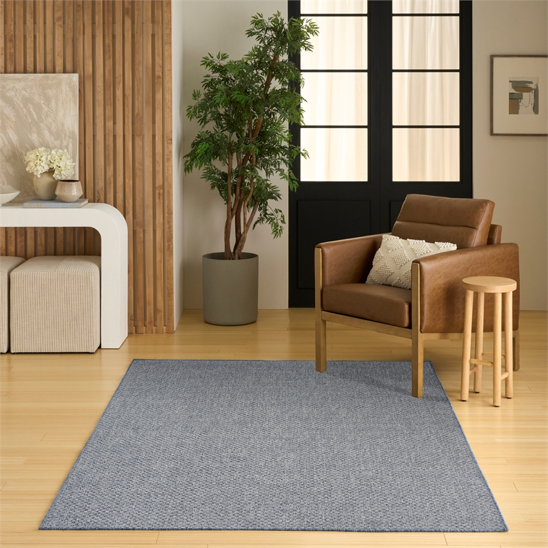 Nourison Tulum 6' x 9' Denim Outdoor Rug