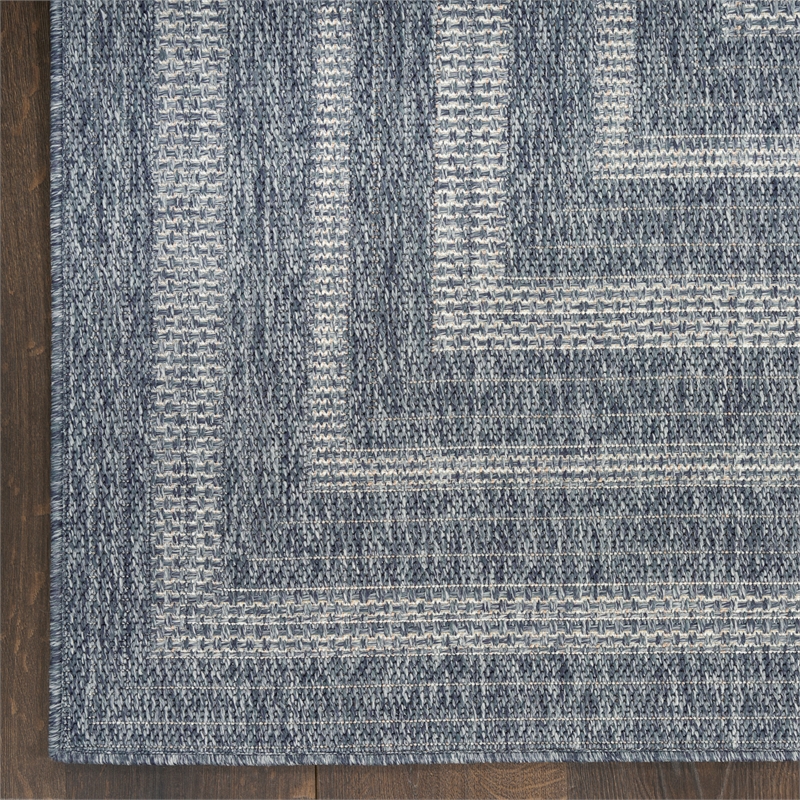 Nourison Tulum 4' x 6' Denim Outdoor Rug