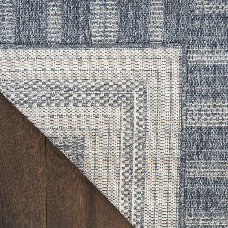 Nourison Tulum 4' x 6' Denim Outdoor Rug