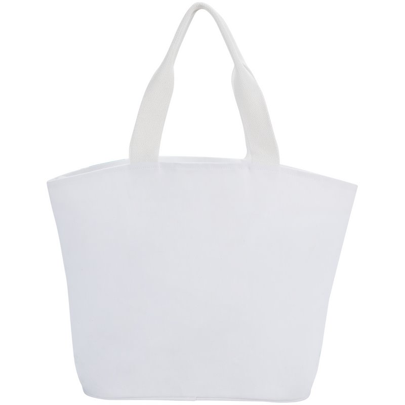 Mina Victory Handbags & Crossbody Cotton Mermaid Beach Tote Bag in Ocean Blue