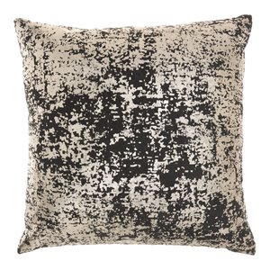 Mina Victory Sofia Distressed Metallic 20&quotx20&quot Black Rose Gold Throw Pillow