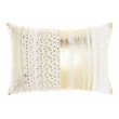 Mina Victory Luminescence Rectangle Fabric Metallic Print Throw Pillow in Gold