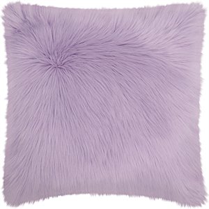 mina victory fur remen modern acrylic fabric throw pillow in lavender purple