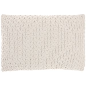 mina victory life styles quilted chevron cotton throw pillow in ivory