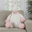 Mina Victory Unicorn Plush Animal Contemporary Polyester Pillow Toy in Ivory