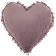 Mina Victory Frame Heart Shag Modern Polyester Throw Pillow in Lavender Purple