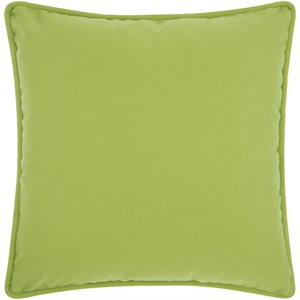 mina victory 2-sided solid corded acrylic fabric throw pillow in green/turquoise