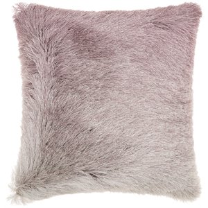 mina victory illusion shag modern polyester throw pillow in lavender purple