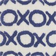 Mina Victory Life Styles Square Cotton Tufted Lines Throw Pillow in Blue Ink