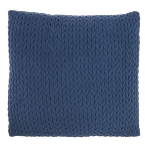 mina victory life styles square cotton quilted chevron throw pillow in blue
