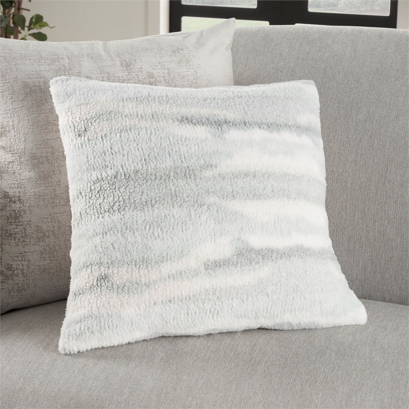 Accent Pillow-Plush Fur White 20X20