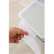HANAMYA Food Storage Container with Measuring Cup BPA free 60-Cup in White/Gray