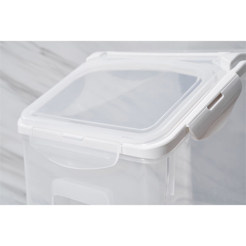 Food Storage Container with Measuring Cup BPA free 80-Cup in Clear/Off-White