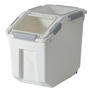 hanamya 15 liter plastic food storage container with cup in white