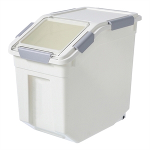 hanamya 25 liter plastic food storage container with cup in white