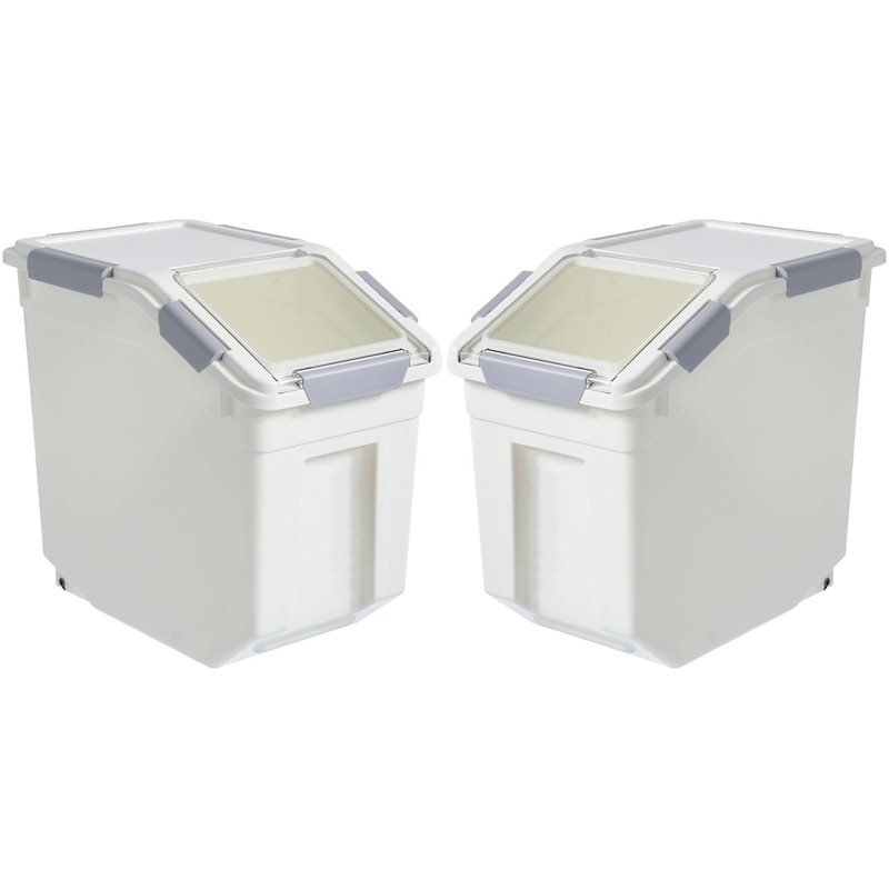 HANAMYA 7.5 Liter Plastic Food Storage Container with Cup in White