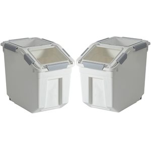 hanamya 10 liter plastic food storage container with cup in white