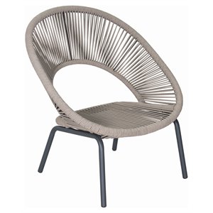 seasonal living archipelago ionian aluminum lounge chair in dark gray