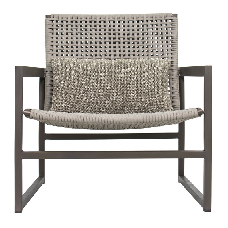 Seasonal Living Archipelago Torres Strait Aluminum Lounge Chair in Nut Brown