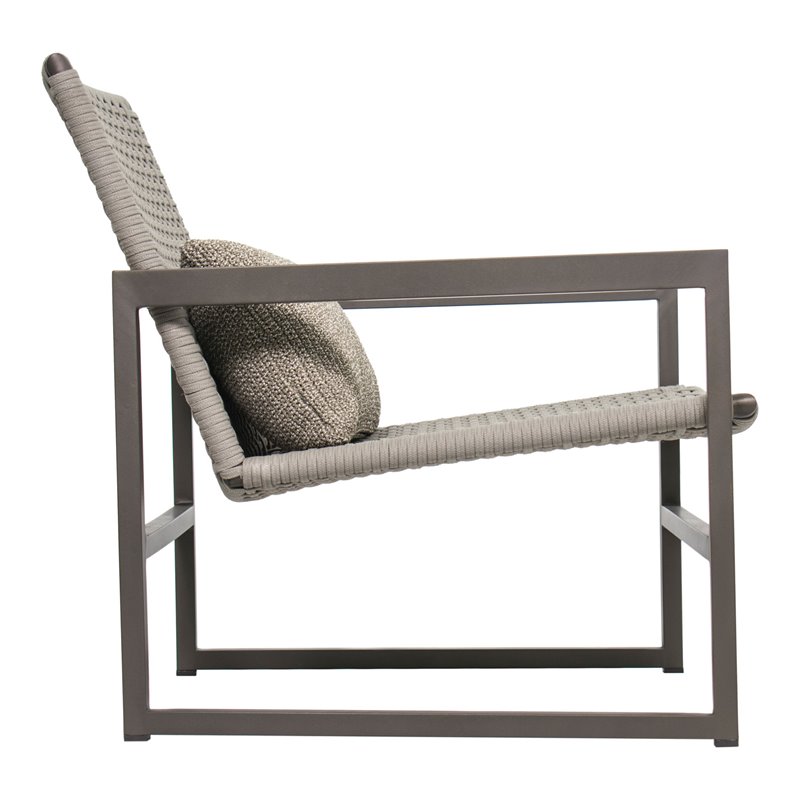 Seasonal Living Archipelago Torres Strait Aluminum Lounge Chair in Nut Brown