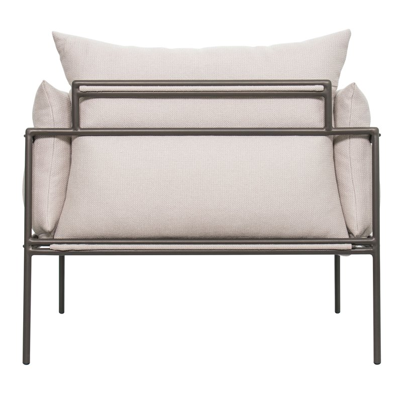 Seasonal Living Archipelago Hebrides Aluminum Lounge Chair in Nut Brown