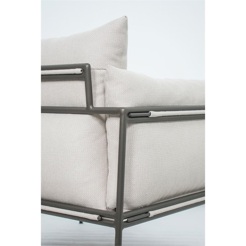 Seasonal Living Archipelago Hebrides Aluminum Lounge Chair in Nut Brown