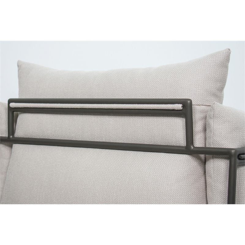 Seasonal Living Archipelago Hebrides Aluminum Lounge Chair in Nut Brown