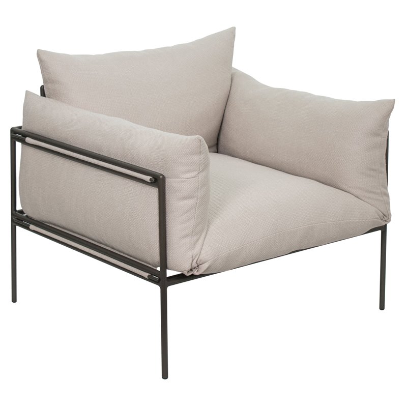 Seasonal Living Archipelago Hebrides Aluminum Lounge Chair in Nut Brown