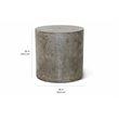 Seasonal Living Perpetual Bill Concrete Accent Table in Slate Gray