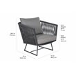 Seasonal Living Archipelago Orion Aluminum Lounge Chair in Dark Gray