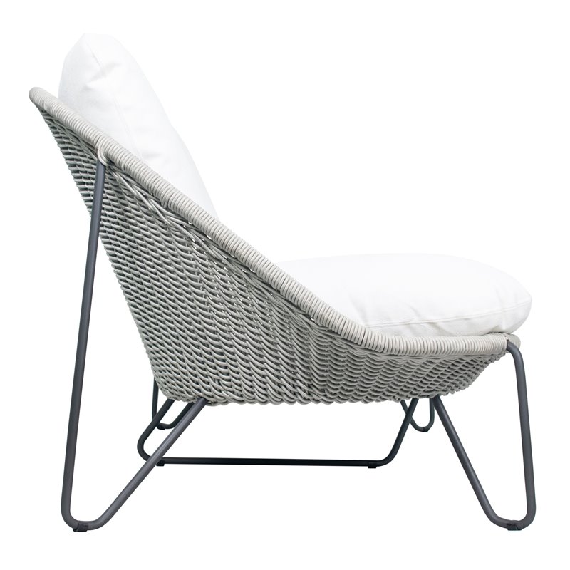 Seasonal Living Archipelago Azores Metal 3-Seat Sofa in Cardamom Taupe Gray