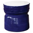 Seasonal Living Ceramic Ancaris Ring Accent Table in Snow White/Navy Blue