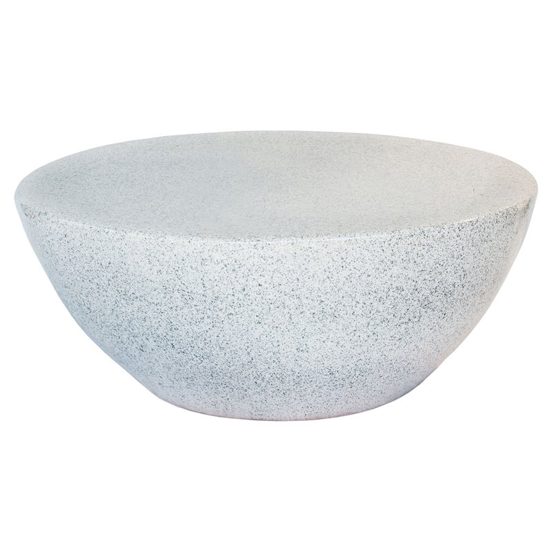 Seasonal Living Ceramic Bowness Modern Coffee Table in Charcoal Gray