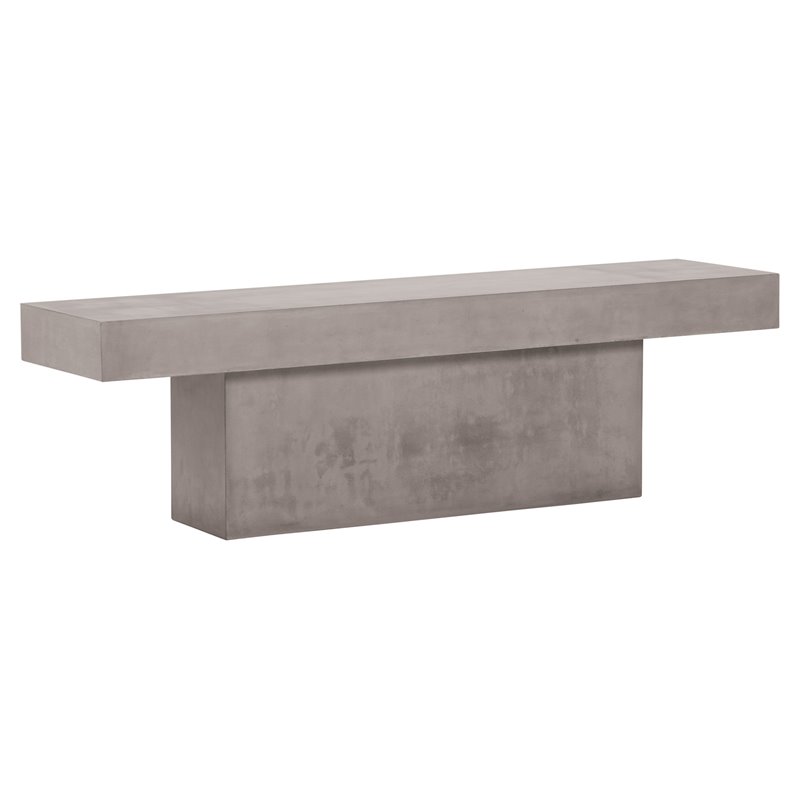 Seasonal Living Perpetual T-Bench Concrete Dining Bench in Slate Gray