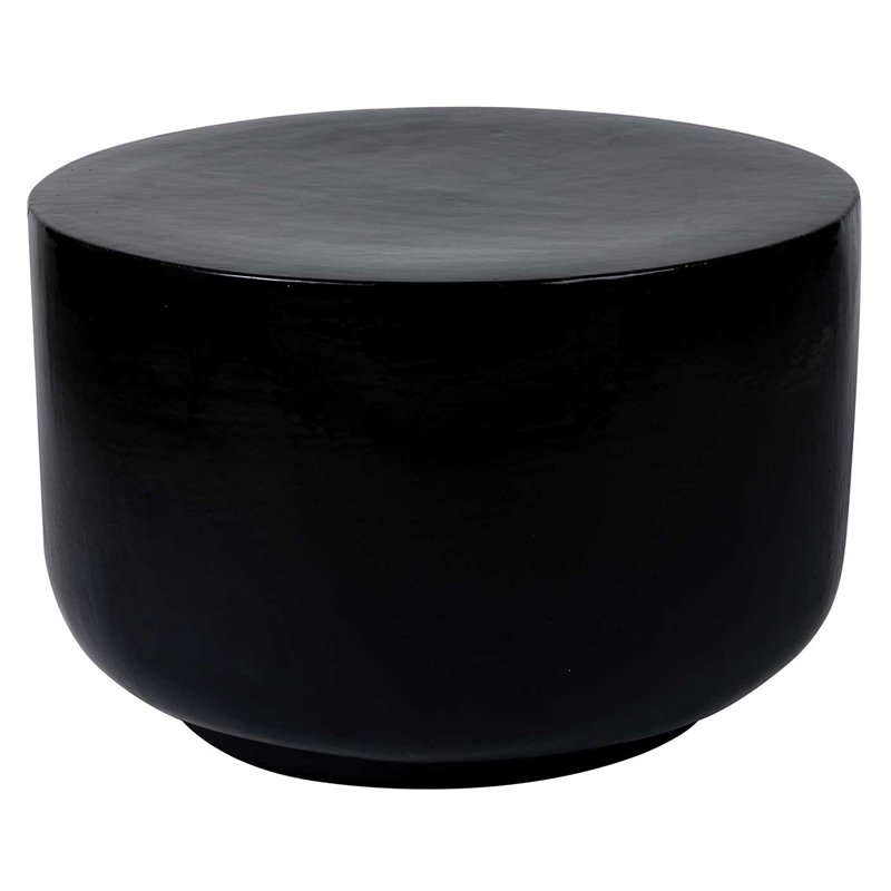 Seasonal Living Provenance Signature Ceramic Grazed End Table in Black
