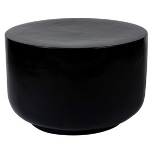 Seasonal Living Provenance Signature Ceramic Grazed End Table in Black