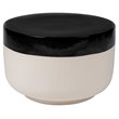 Seasonal Living Provenance Signature Ceramic Grazed End Table in Cream/Black