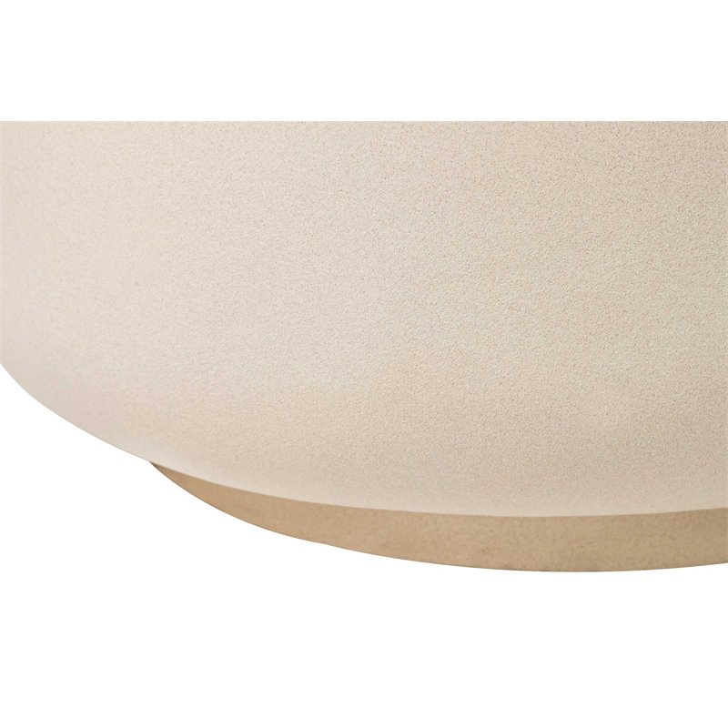 Seasonal Living Provenance Signature Ceramic Grazed End Table in Cream/White