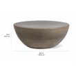 Seasonal Living Ceramic Bowness Modern Coffee Table in Taupe Brown
