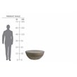 Seasonal Living Ceramic Bowness Modern Coffee Table in Taupe Brown