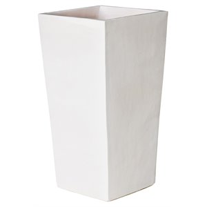 Seasonal Living Ceramic English 18&quot Square Modern Planter in Snow White