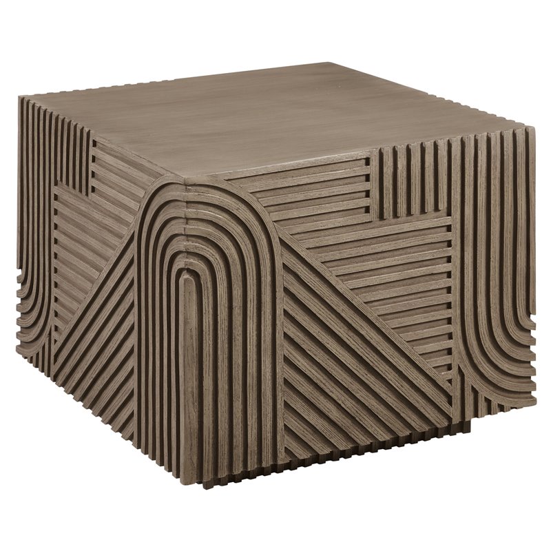 Seasonal Living Provenance Signature FRP Wood Square Table in Energy Brown