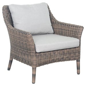 Seasonal Living Provenance Signature Wicker Aluminum Lounge Chair in Brown